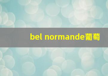 bel normande葡萄